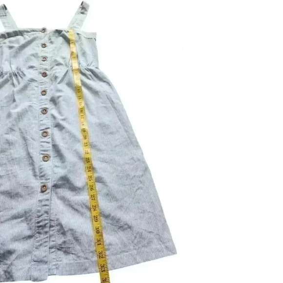Sotela Amalfi Dress Blue White Stripe Button Front Midi Sleeveless Women's Small - Picture 14 of 14